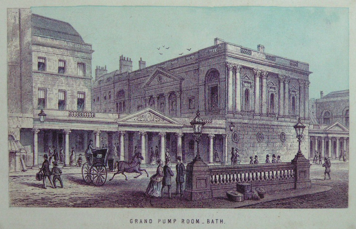 Chromo-lithograph - Grand Pump Room - Bath. - T